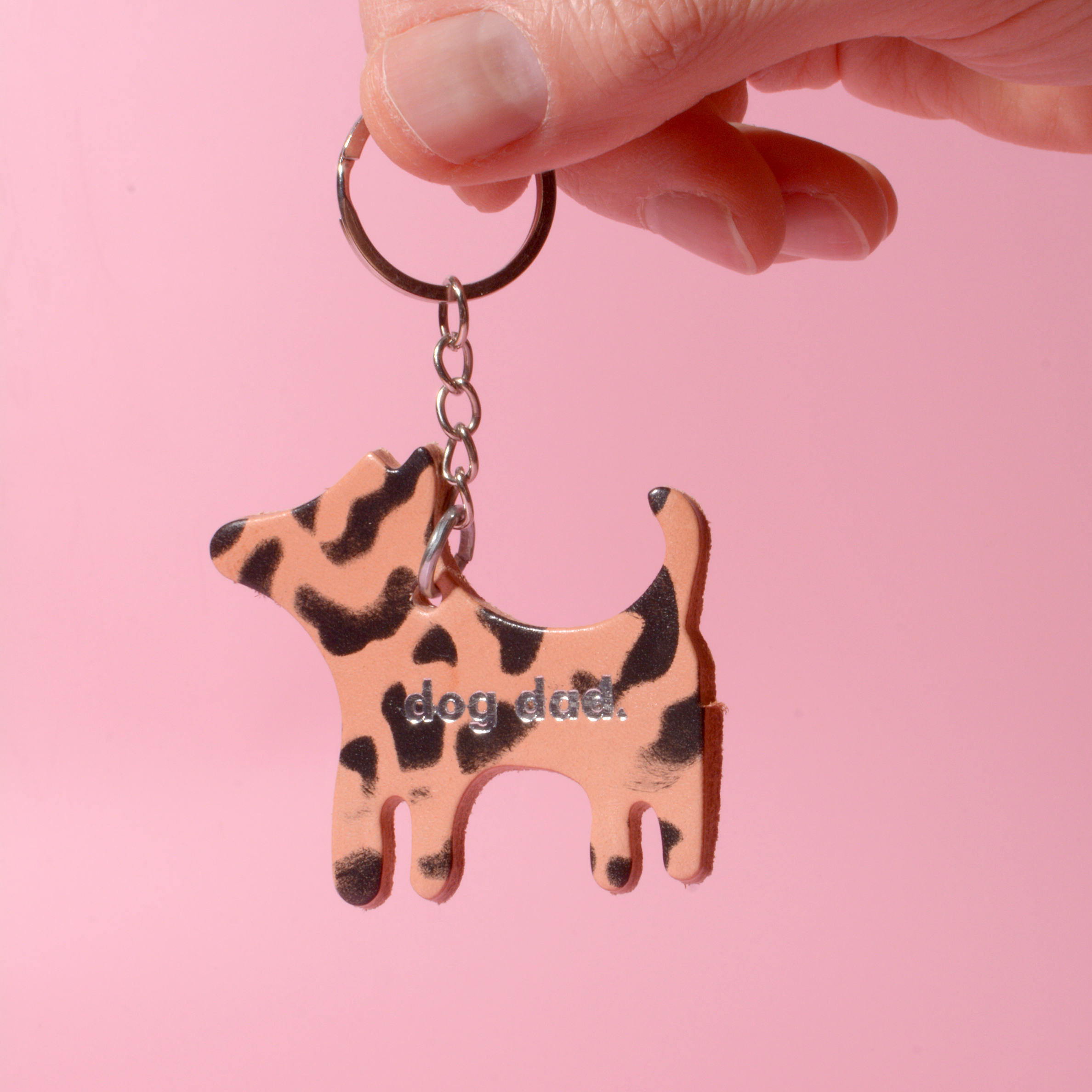 Dog Dad nude leopard (silver)